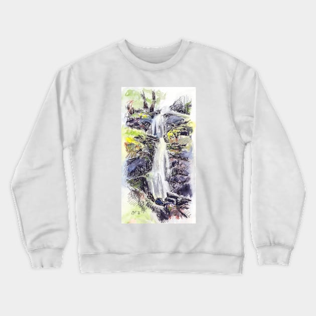 Canonteign Falls, Dartmoor Crewneck Sweatshirt by BarnabyEdwards